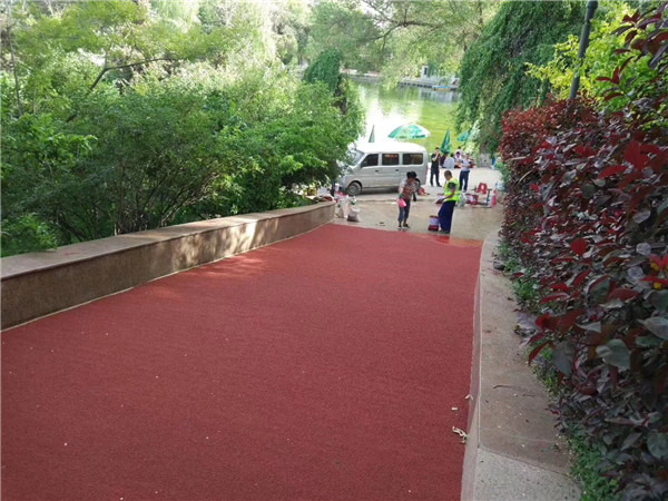 天门彩色路面施工